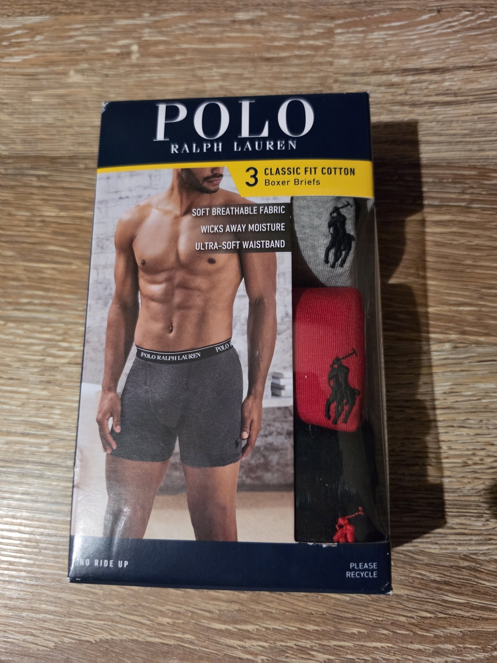 Polo Ralph Lauren Men's Boxer Briefs 3-Pack - Black, Gray, Red